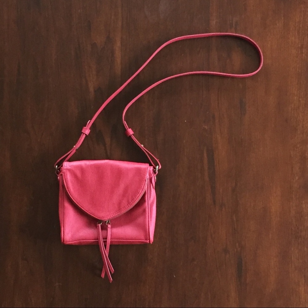 Red Abercrombie Envelope-Style Crossbody Bag